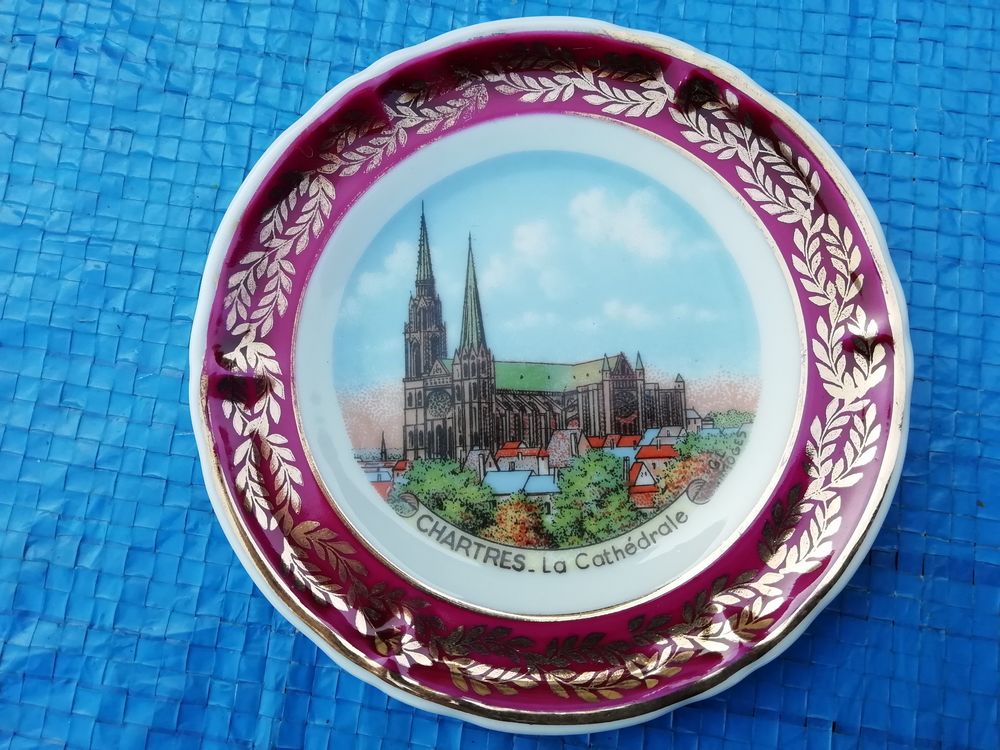 Assiette miniature Limoges 8 cm : Chartres Décoration