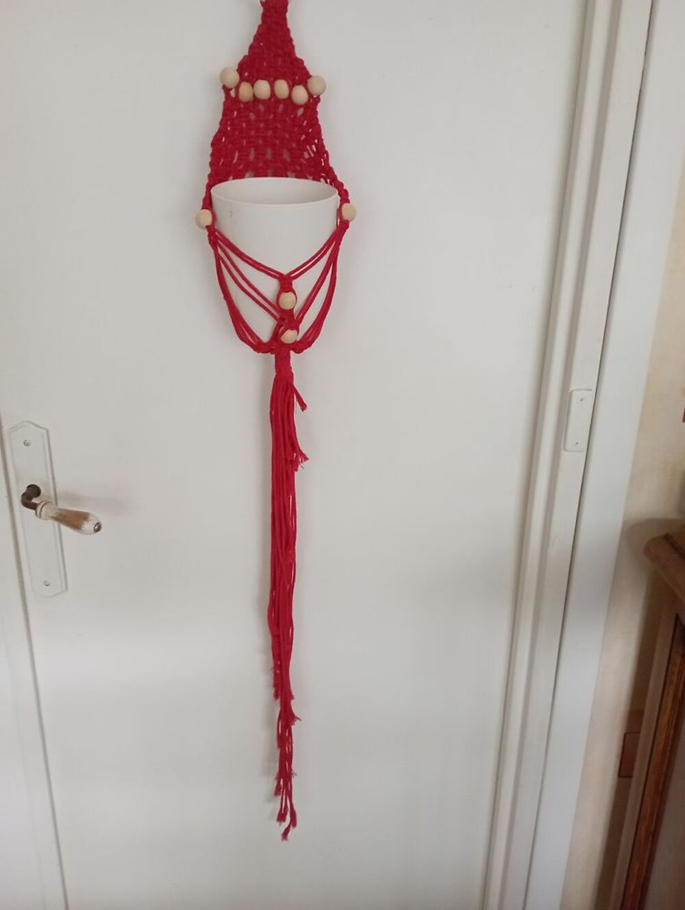 Attrapes r&ecirc;ves et suspensions macram&eacute;.
Décoration