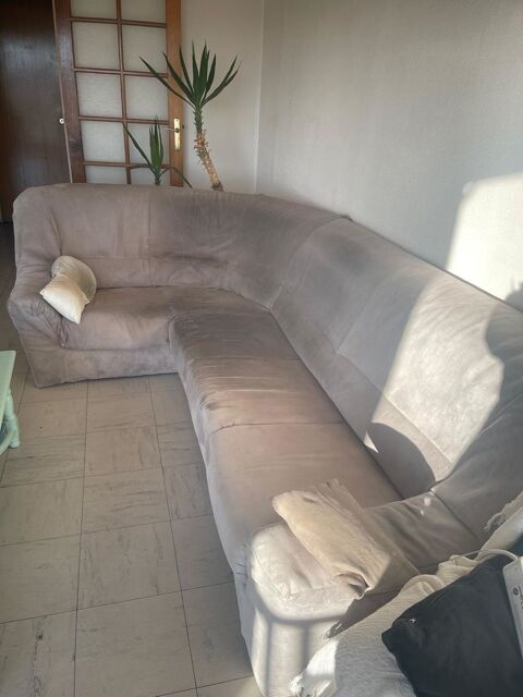 Donne canap� convertible en tissu gris, �tat correct 1 Toulon (83)