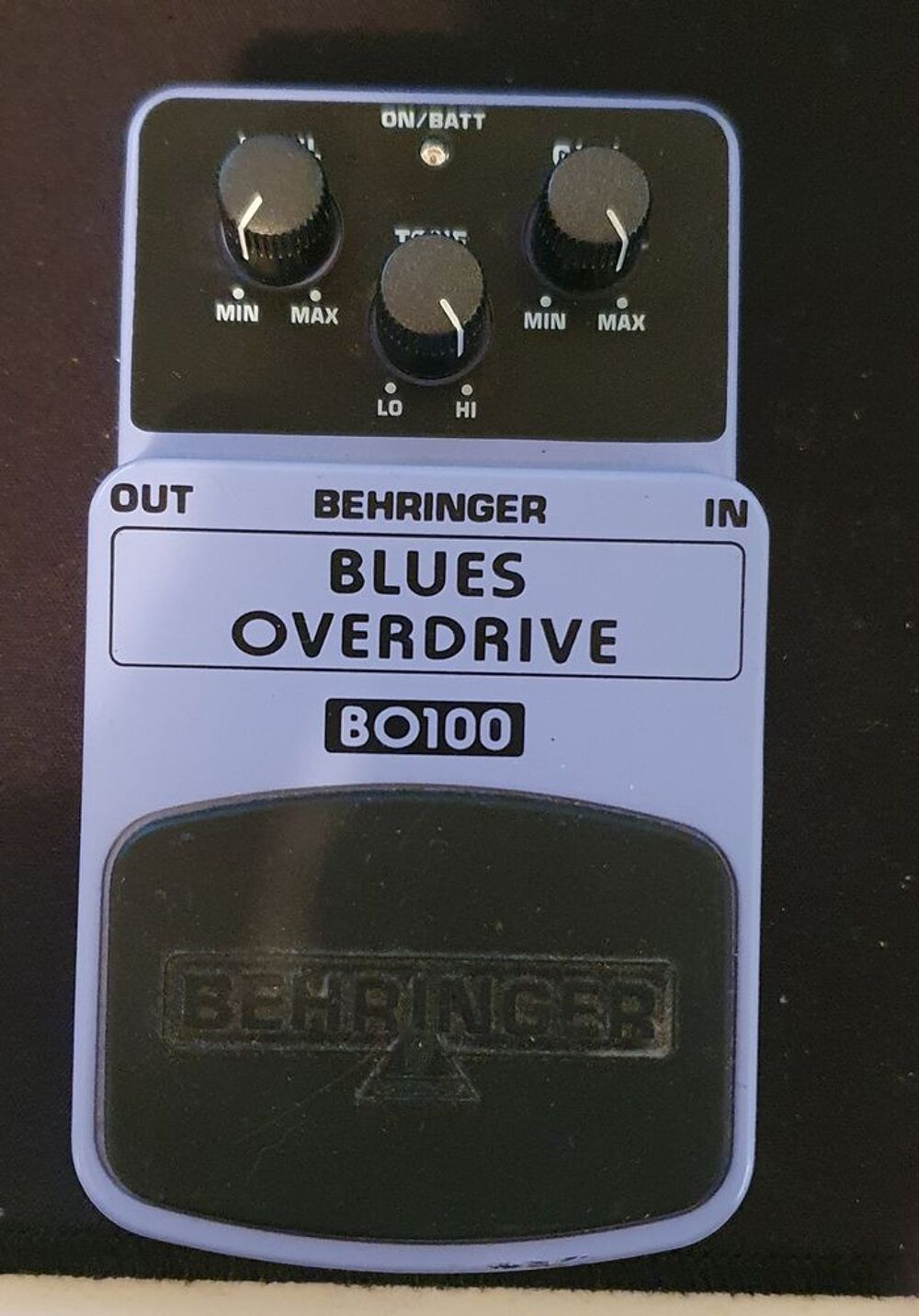 P&eacute;dale BEHRINGER Blues overdrive BO100. Instruments de musique