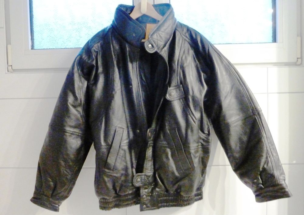 Blouson Homme Hiver cuir d'agneau NEUF Vêtements