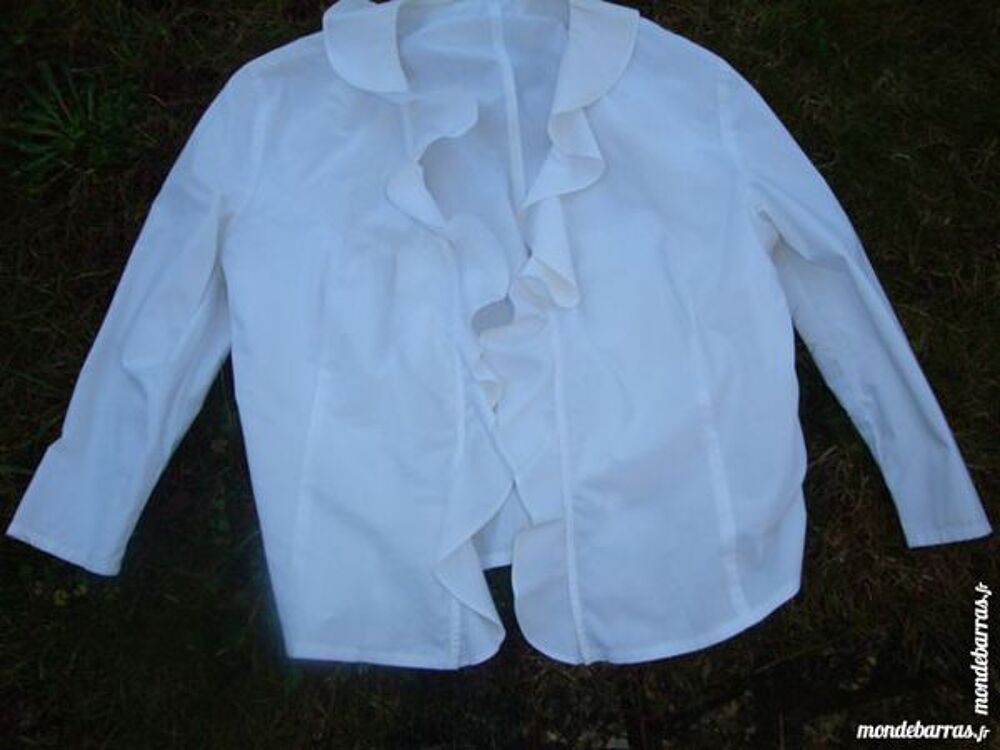 Chemisier blanc &agrave; volant Vêtements