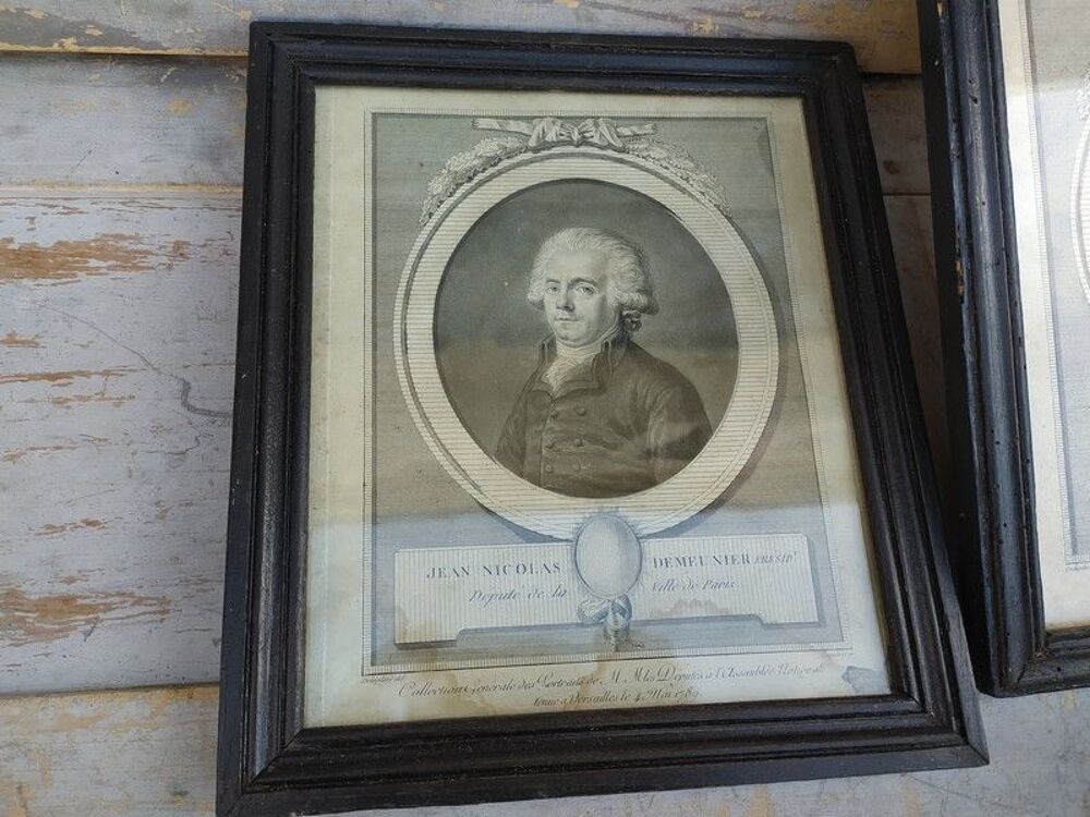 Gravures XVIIIe D&eacute;put&eacute;s D&eacute;meunier et Maury Prieur de Lions 