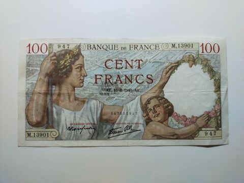 BILLET DE 100 FRANCS     SULLY     ANNEE 1940 40 Dolus-d'Oléron (17)