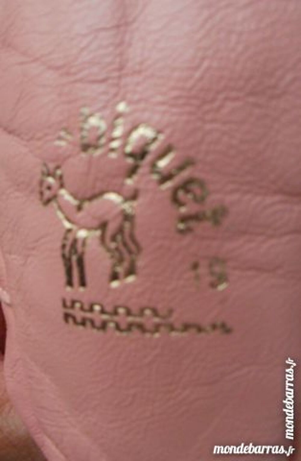 Chaussures bottes roses vintage marque BIQUET T19 Chaussures