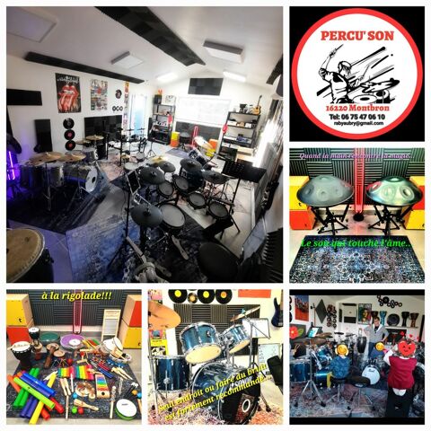 Cours musique Montbron: batterie, djemb&eacute;, handpan, cajon... 0 16220 Montbron