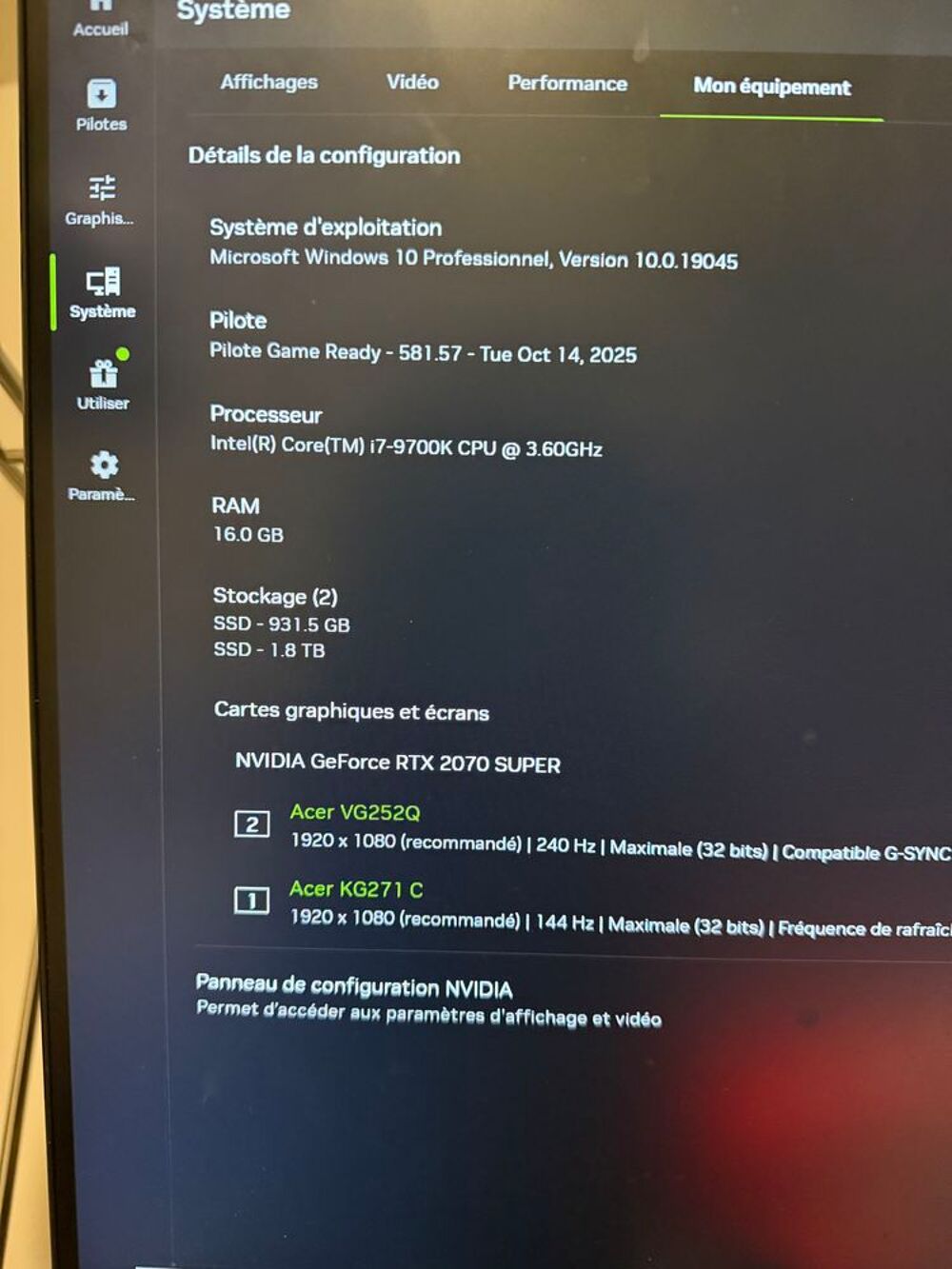 Pc Gamer - i7 9700k + 2070 super Mat�riel informatique