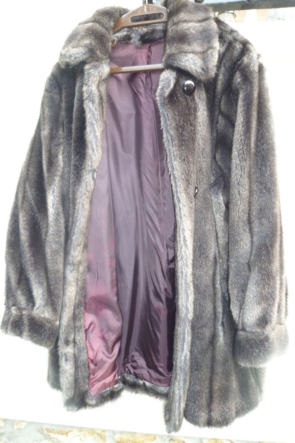 veste 3/4 fourrure imitation vison Vêtements