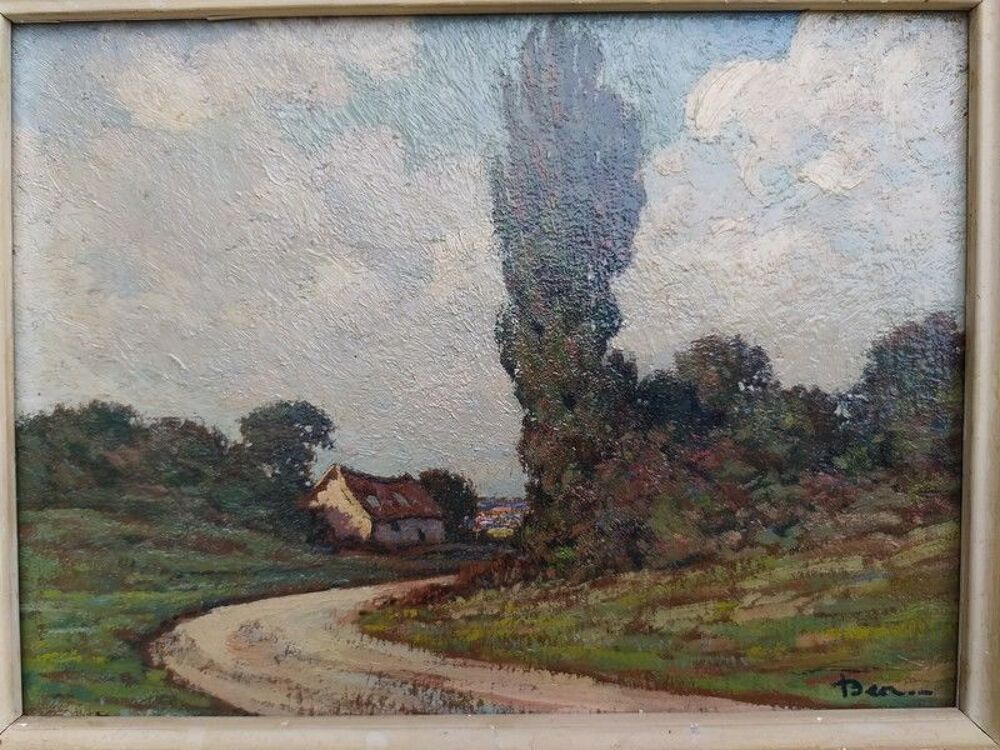 Tableaux Pendants Paysages Campagne Sign&eacute; Ben.. 