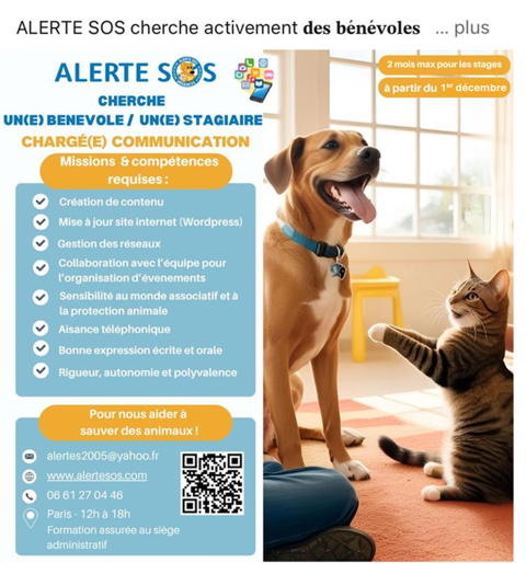 Diffusion pour bénévolat 0 75018 Paris