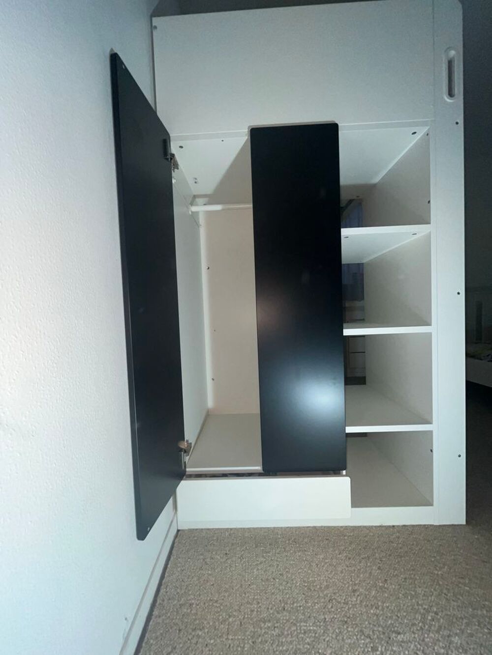 SM&agrave; "STAD Lit mezzanine, avec bureau blanc avec 4 tiroirs, 90x200cm longueur bureau 148 cm IKEA plus matelas Meubles