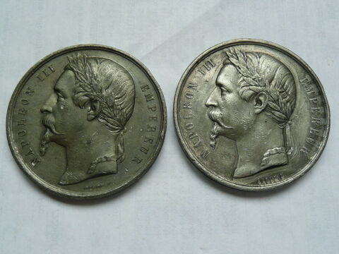 Lot de deux médailles Napoléon III Empereur 18 ?? 63 Bordeaux (33)