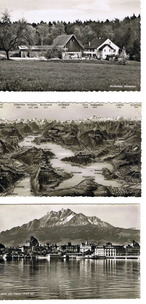 Lot de 9 cartes postales anciennes de Suisse 12 Argenteuil (95)