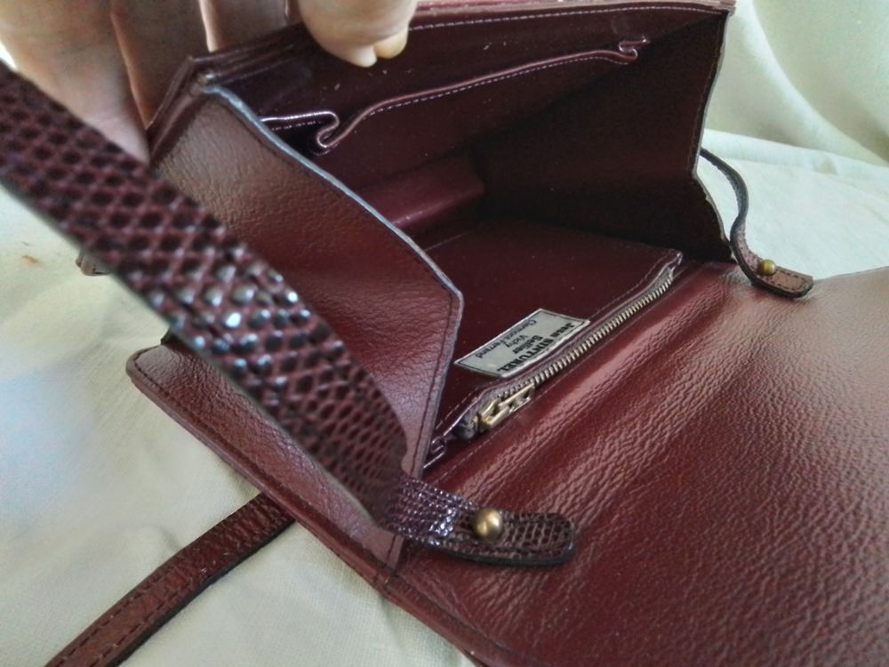 Petit sac &agrave; main en l&eacute;zard v&eacute;ritable, achat ancien Maroquinerie