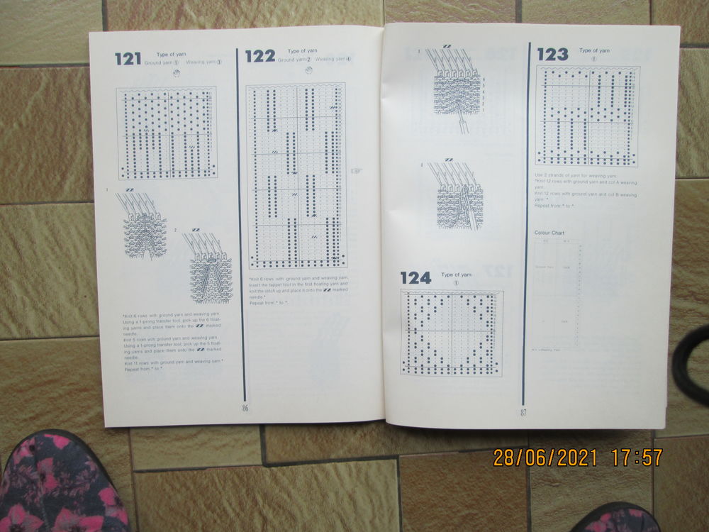 catalogue mod&egrave;les cartes perfor&eacute;es machine tricoter SK 155 Electroménager