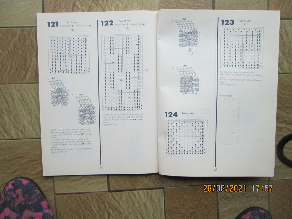 catalogue mod&egrave;les cartes perfor&eacute;es machine tricoter SK 155 Electromnager