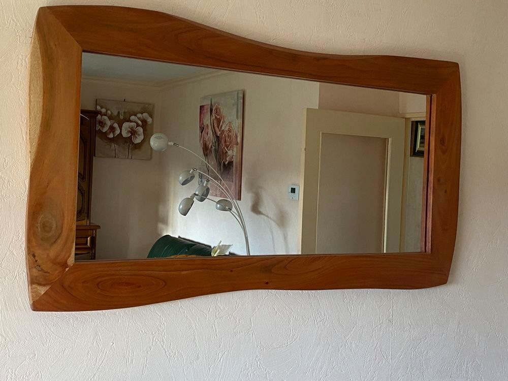 2 grands miroirs en bois Décoration