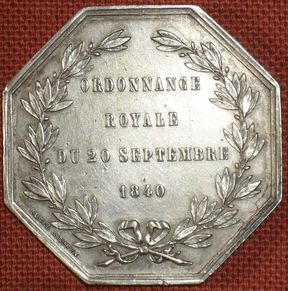 Jeton en argent Normandie: Ordonnance Royale du 20 Septembre 