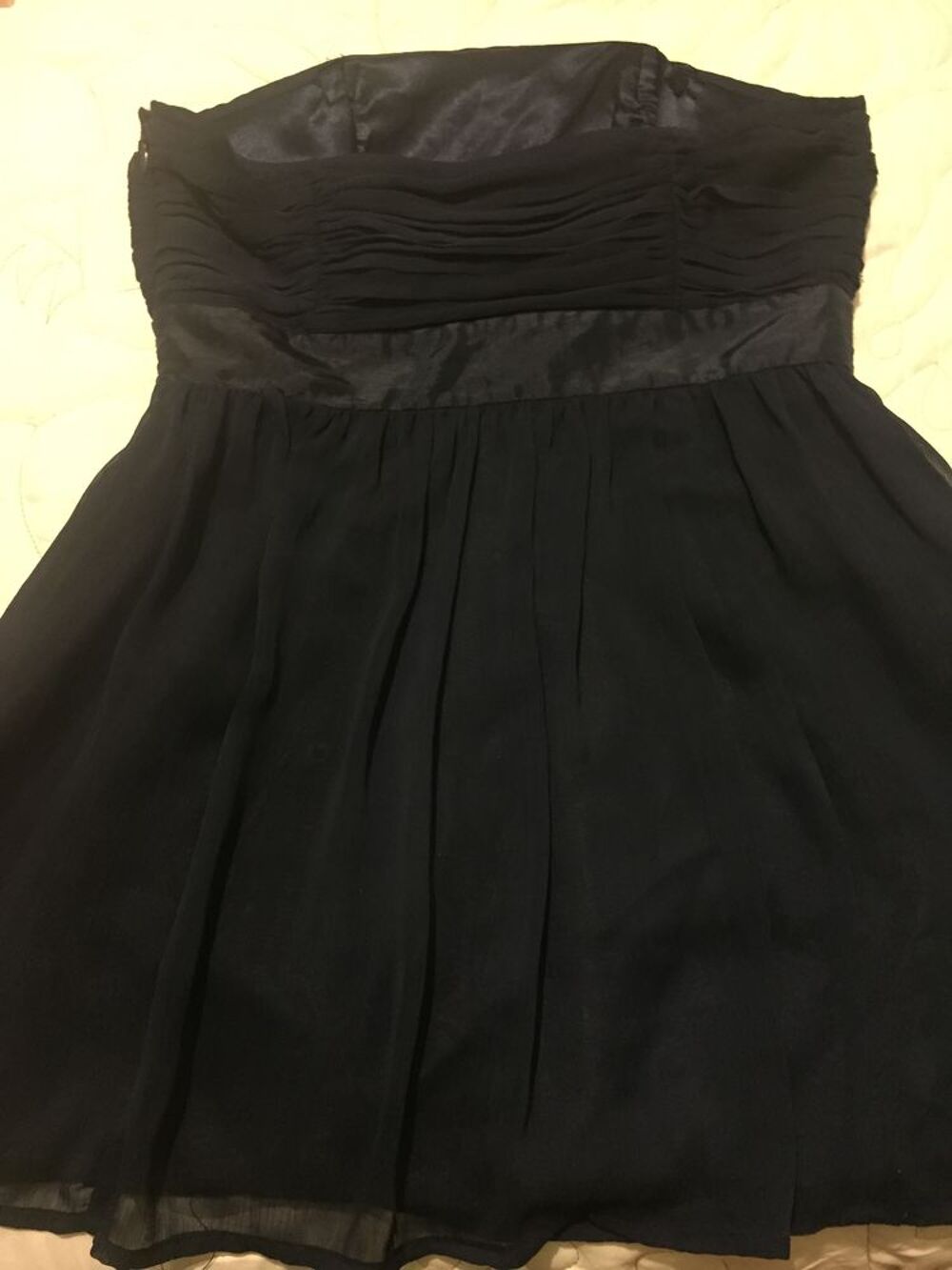 BUSTIER DRAPE MARINE CEREMONIE T. 38 Vêtements