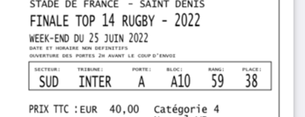 4 places pour la Finale du TOP 14 - Castres Montpellier Sports
