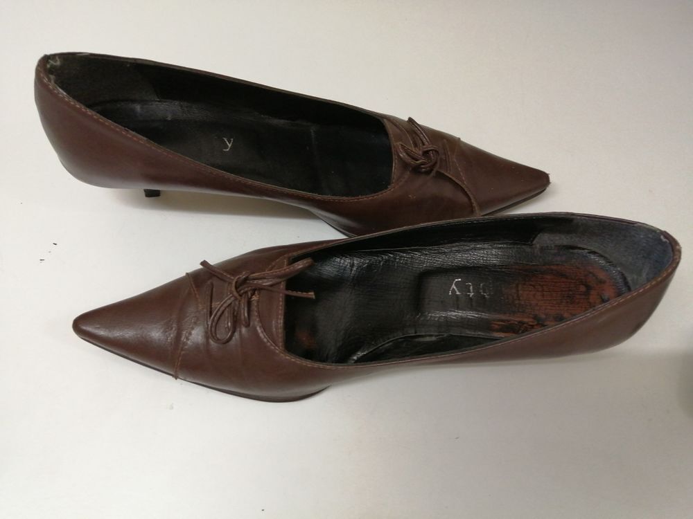 ESCARPINS FEMME 38 CUIR MARRON Maroquinerie