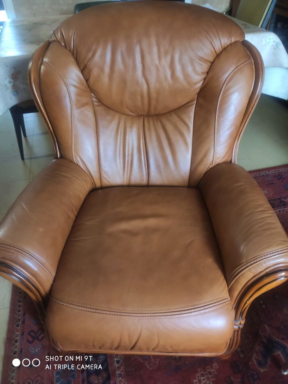 Salon cuir 3 places 2 fauteuils Meubles