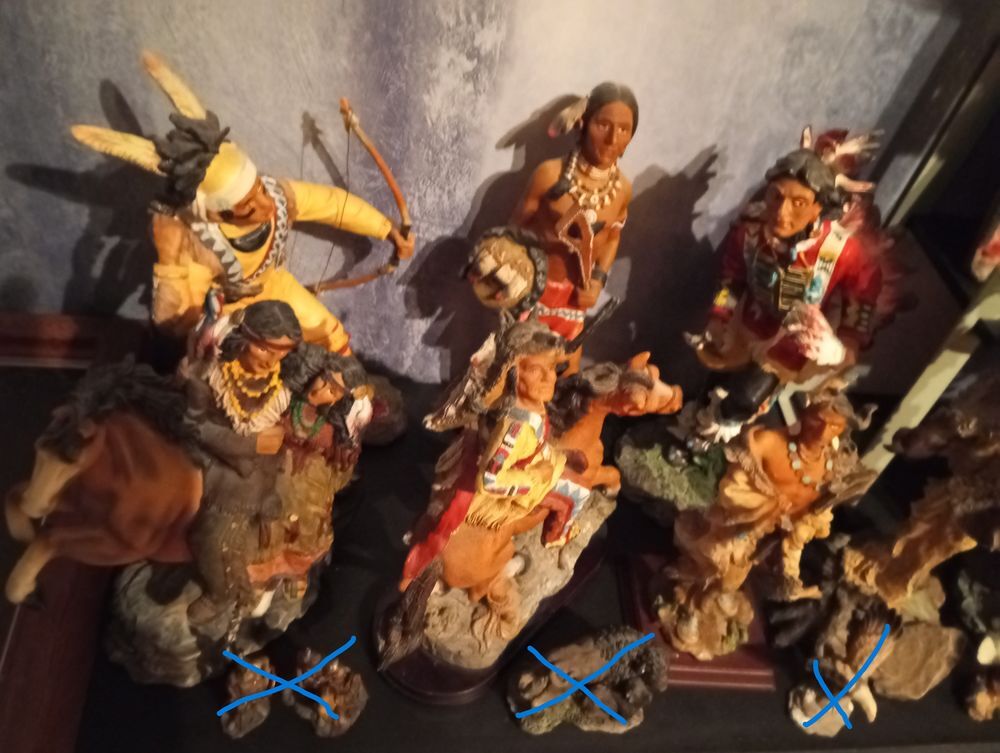 Figurines statuettes indiens am&eacute;rindiens natives far west Décoration