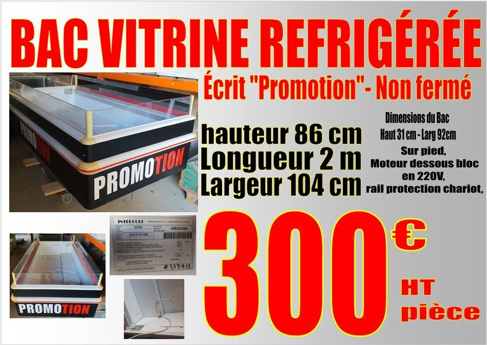 VITRINE de vente REFRIGEREE ou NEGATIVE - 3 choix Meubles