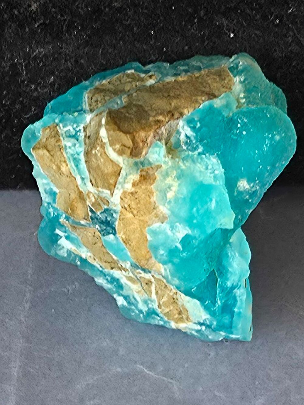 H&eacute;mimorphite Bleue Cristallis&eacute;e Katanga RDC-Min&eacute;ral Brut Collection 10g 
