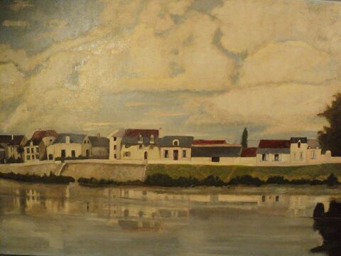 Tableau Peinture Maisons Bord de Loire (Indre et Loire) 80 Loches (37)