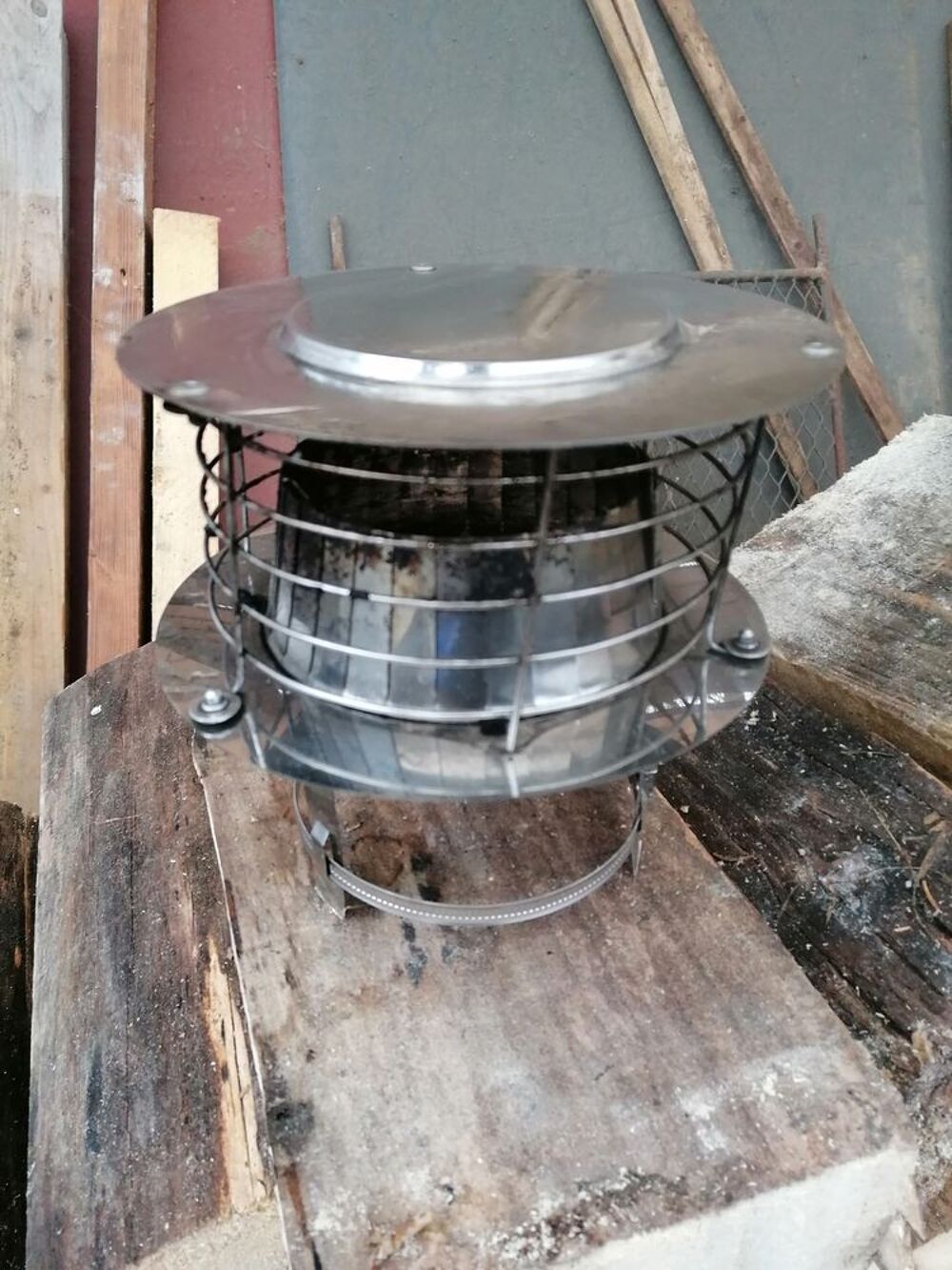 sortie toit pour chemin&eacute;e gaz inox Bricolage