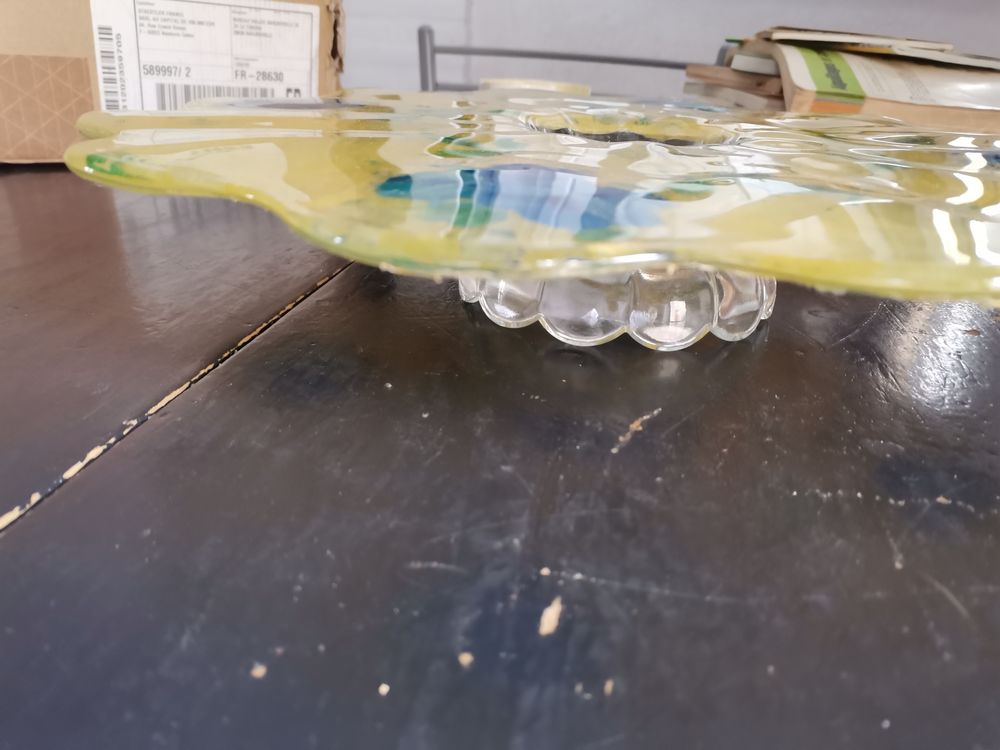 Plateau en verre vintheje. Cuisine