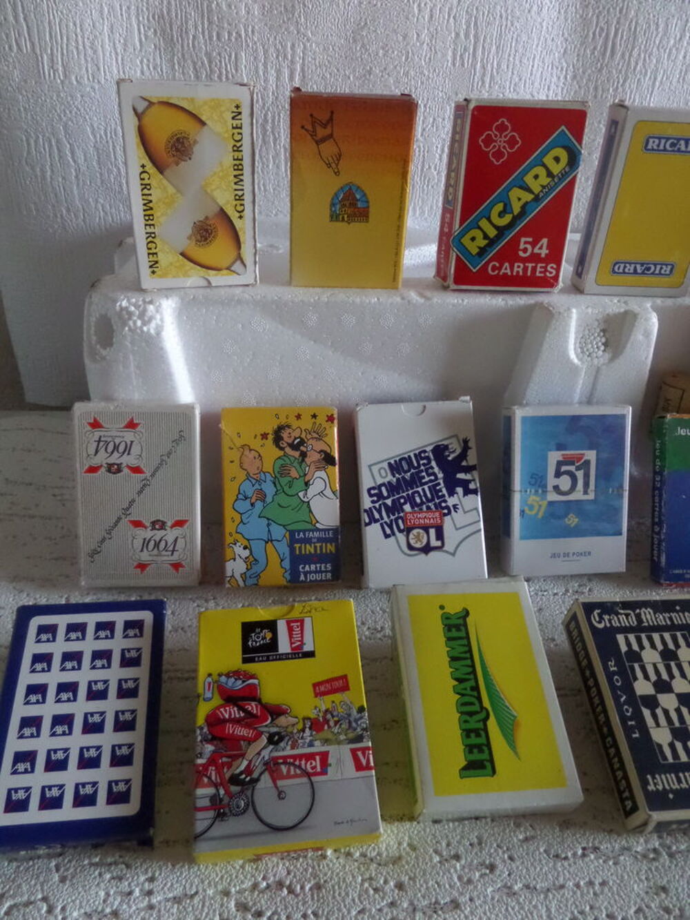 diff&eacute;rents jeux de cartes publicitaire 