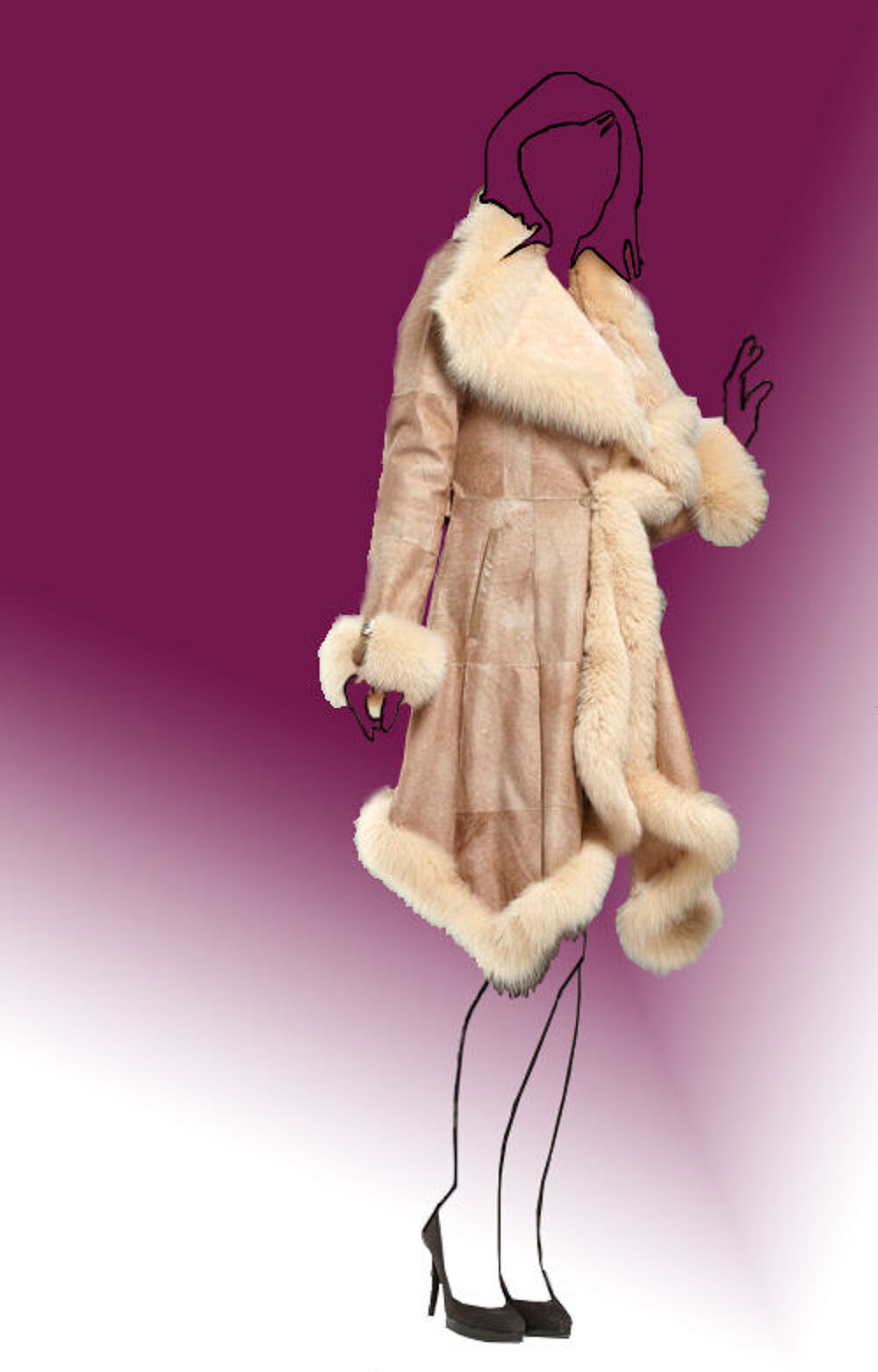 Manteau fourrure Intuition Taille 42 Vêtements
