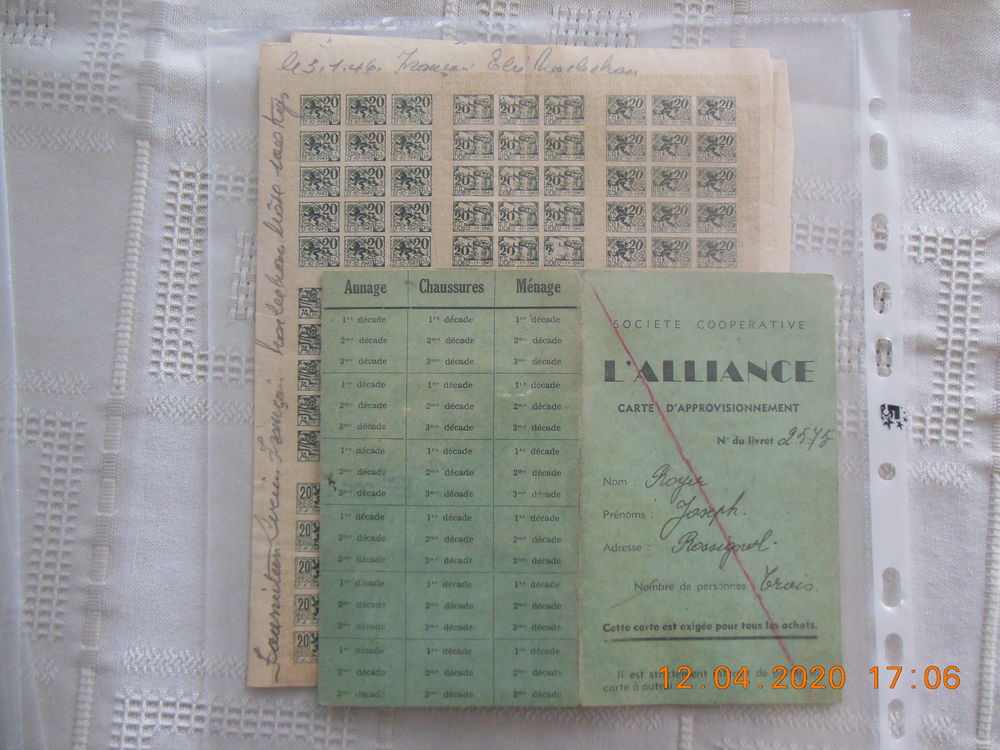 vieux papiers de guerre belge 