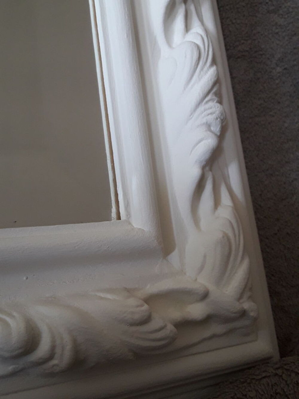 Miroir biseaut&eacute; bois Décoration