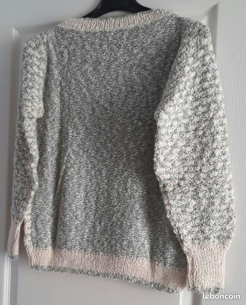 Pull tricot&eacute; main coton/lin taille 38/40 - Neuf Vêtements