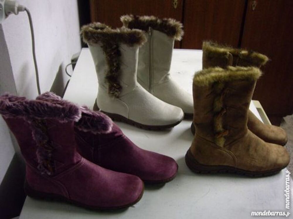 Bottes fourr&eacute;es Beige pt 38 neuves Chaussures