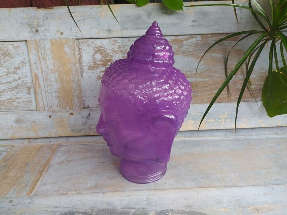 T&ecirc;te de Bouddha en Verre Color&eacute;
