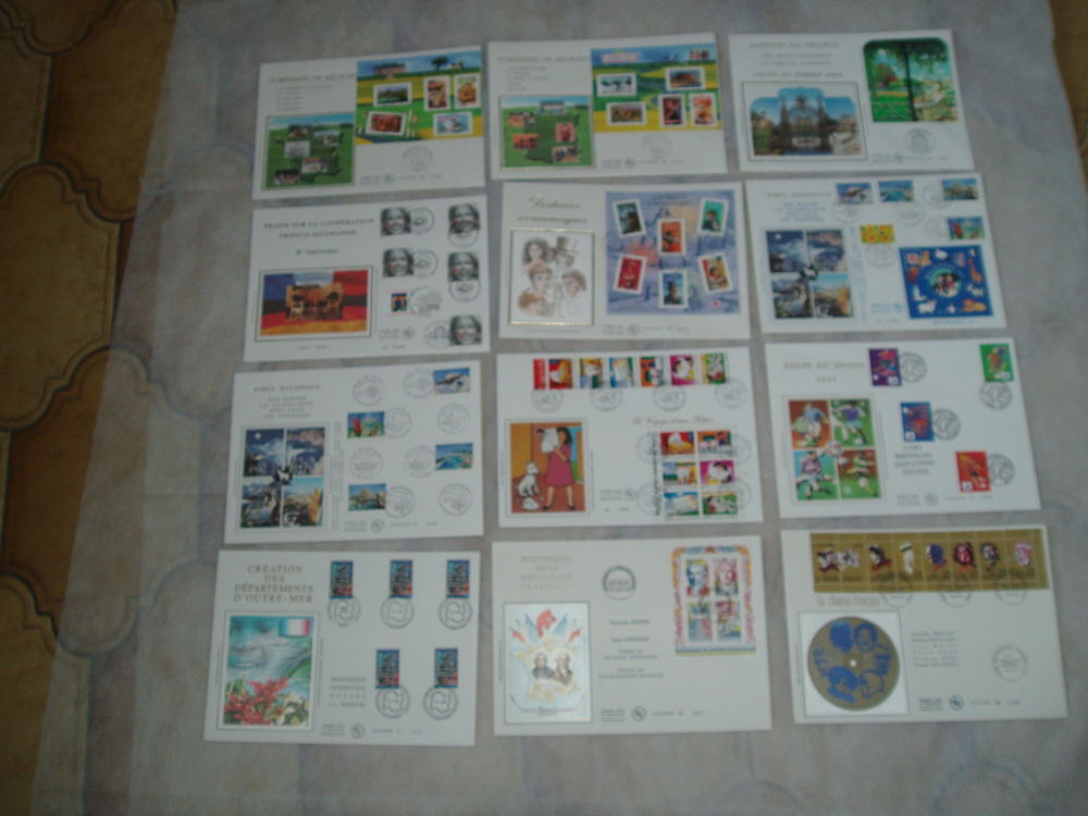 TIMBRES ENVELOPPES CARTES COMMEMORATIVES 1ER JOUR COLLECTION 