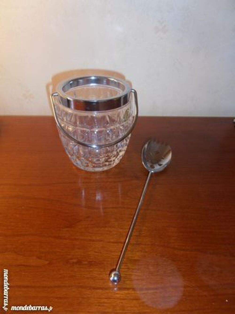 Seau &agrave; glace en cristal + cuill&egrave;re (43) Cuisine