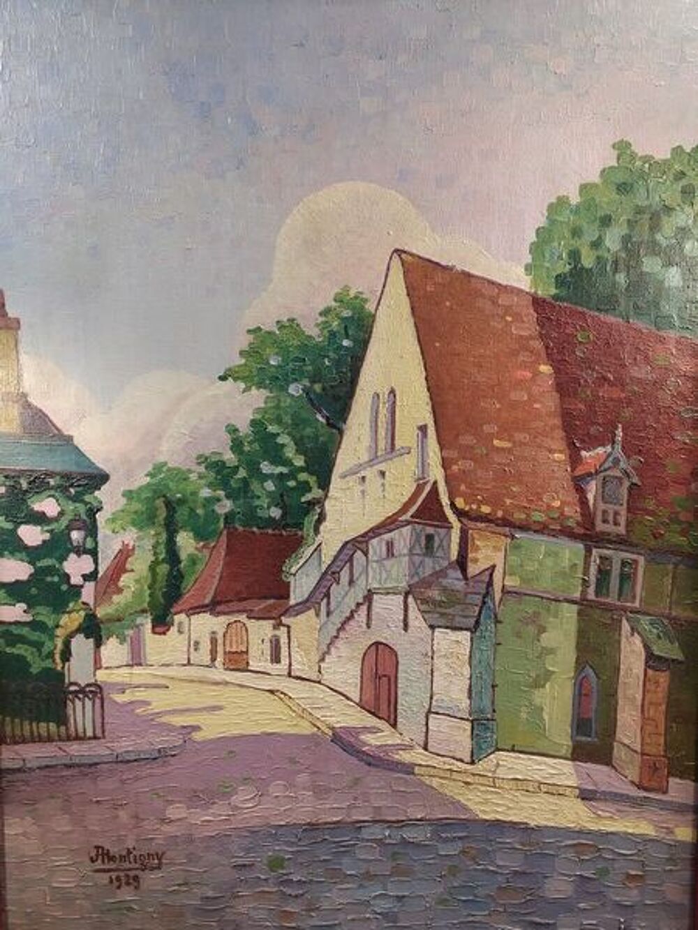 Tableau Bourges Grange des Dimes Robert Montigny 1929 
