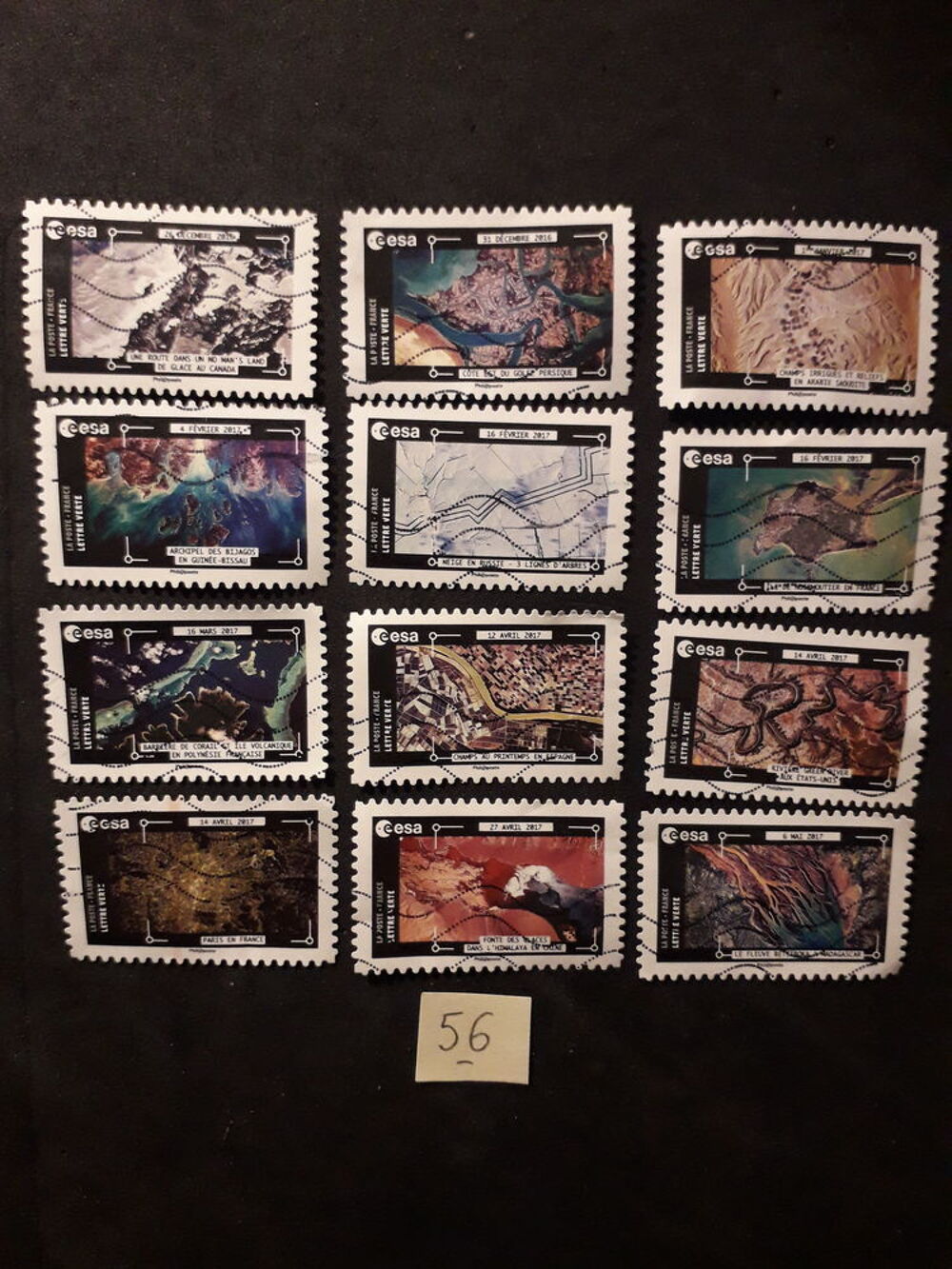 S&eacute;ries compl&egrave;tes de timbres N. 40-56-83-94- &agrave; 0,40€ la s&eacute;rie 