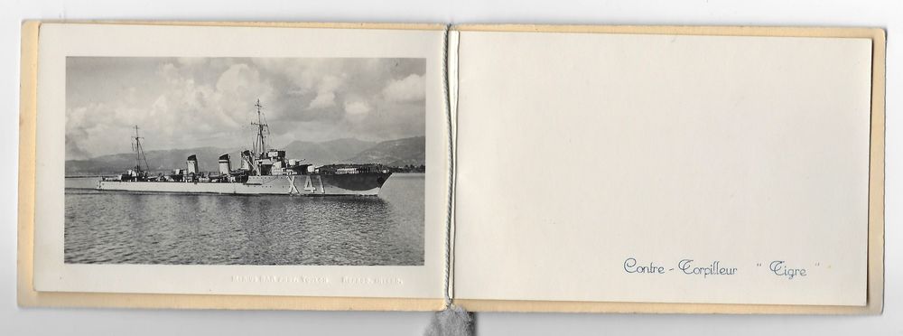 carte bateau contre torpilleur le tigre 1940 