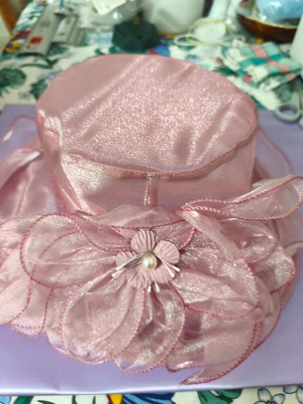 Chapeau de c&eacute;r&eacute;monie coloris rose Vêtements