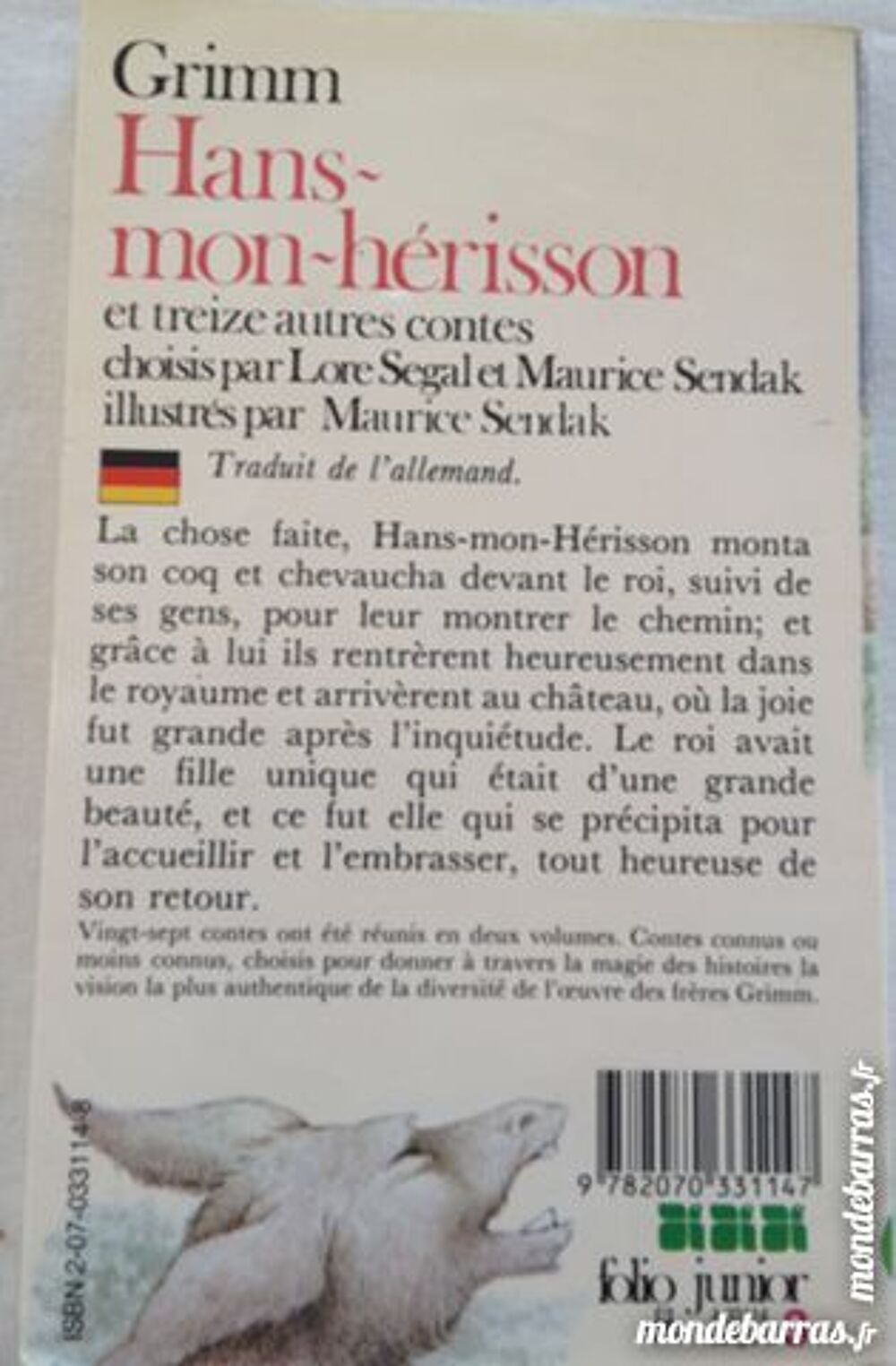 Hans mon h&eacute;risson et 13 autres contes Livres et BD