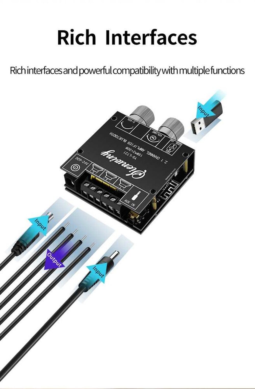 ampli bluetooth 3 voies Audio et hifi