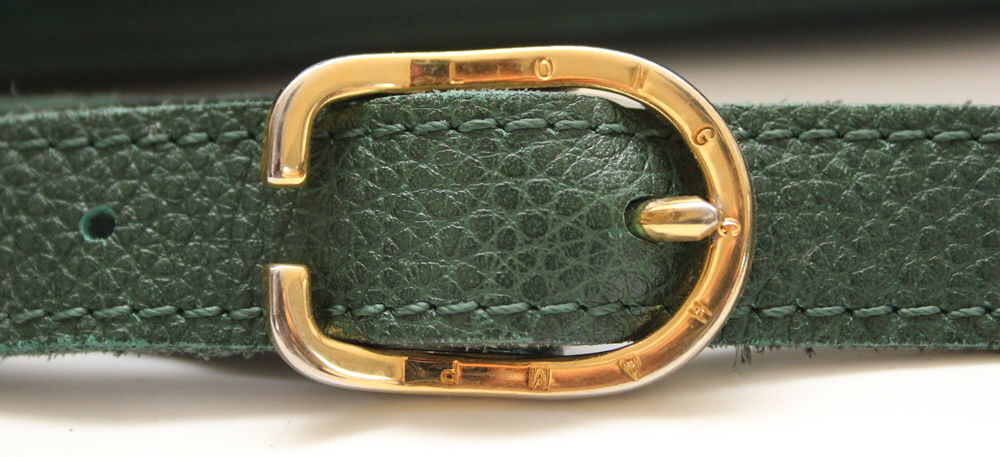 Sac cuir vert bandouli&egrave;re LONGCHAMP Maroquinerie