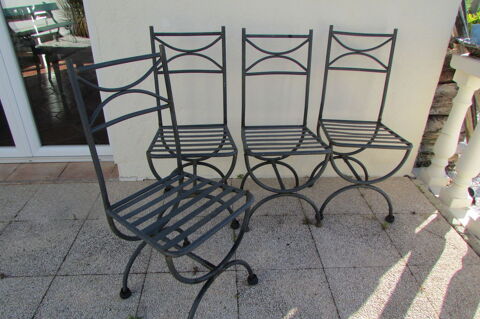 Lot de 4 chaises de jardin en metal 50 Castres (81)