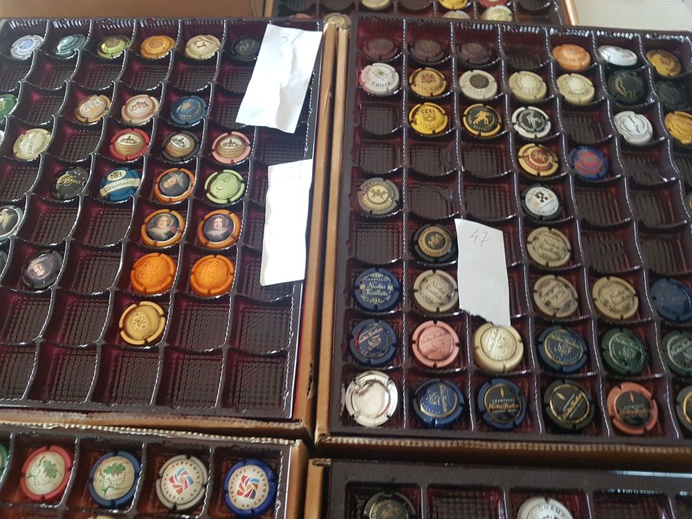 Collection de capsules d champagne 